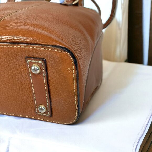 Dooney & Bourke Small Lexington Leather Tote In Caramel Pebble Leather M0386547 - Picture 11 of 13